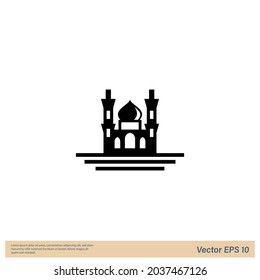 mosque icon islamic symbol logo template