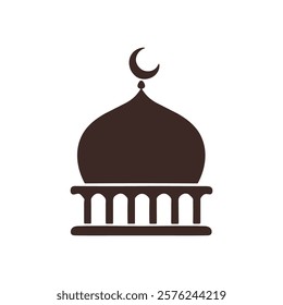 mosque icon. Islamic symbol. religious building icon

