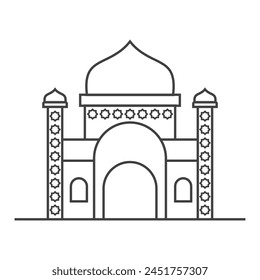 
mosque icon islamic symbol vector illustration