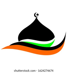 Mosque icon, Islamic template isolated on white background. Vector illustration.