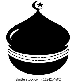 Mosque icon, Islamic template isolated on white background. Vector illustration.
