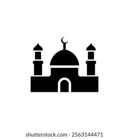 Mosque icon Isolated flat vector in outline