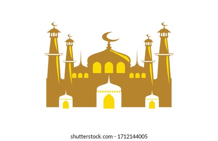 Mosque icon isolated on white background, religion Icon Vector Image, buildin icon trendy, and modern mosque symbol for logo, web, simple sign. mosque icon flat vector illustration for graphic and web