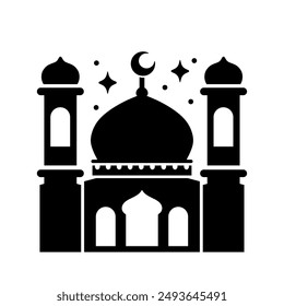 Mosque icon isolated on white background