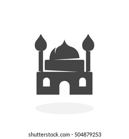 Mosque icon isolated on white background. Mosque vector logo. Flat design style. Modern vector pictogram for web graphics - stock vector