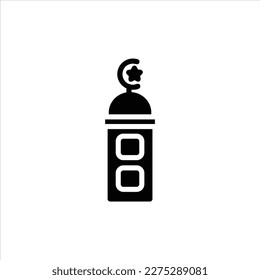 Moschee-Symbol mit isoliertem Vektorgrafik und transparentem Hintergrund.