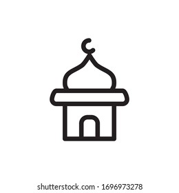 mosque icon line art design