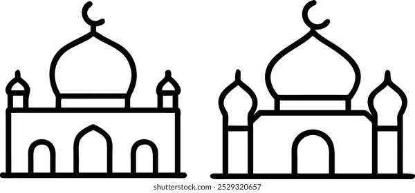 Moschee Symbol Linie Kunst Design