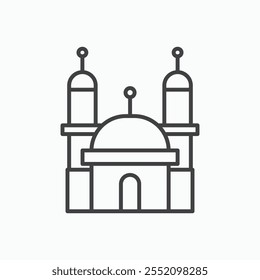 Icono de la mezquita. icono de Vector de estilo de línea.