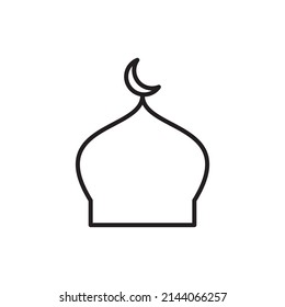 Mosque Icon Logo Design Vector Template Illustration