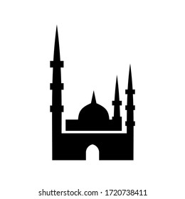 mosque icon or logo isolated sign symbol vector illustration - high quality black style vector icons
