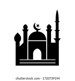 Moschee-Symbol oder Logo einzeln auf Zeichen, Vektorgrafik - hochwertige Vektorsymbole im schwarzen Stil
