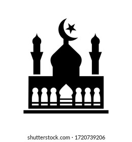mosque icon or logo isolated sign symbol vector illustration - high quality black style vector icons
