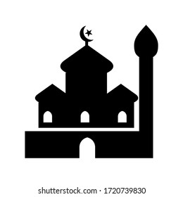 Moschee-Symbol oder Logo einzeln auf Zeichen, Vektorgrafik - hochwertige Vektorsymbole im schwarzen Stil
