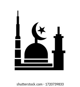 mosque icon or logo isolated sign symbol vector illustration - high quality black style vector icons
