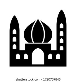 mosque icon or logo isolated sign symbol vector illustration - high quality black style vector icons
