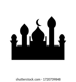 mosque icon or logo isolated sign symbol vector illustration - high quality black style vector icons
