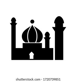 Moschee-Symbol oder Logo einzeln auf Zeichen, Vektorgrafik - hochwertige Vektorsymbole im schwarzen Stil
