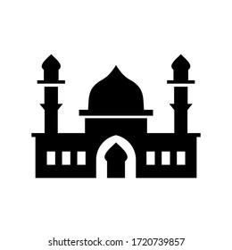 mosque icon or logo isolated sign symbol vector illustration - high quality black style vector icons
