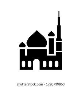 mosque icon or logo isolated sign symbol vector illustration - high quality black style vector icons
