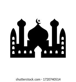 Moschee-Symbol oder Logo einzeln auf Zeichen, Vektorgrafik - hochwertige Vektorsymbole im schwarzen Stil
