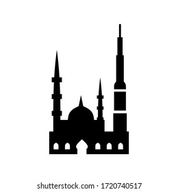 mosque icon or logo isolated sign symbol vector illustration - high quality black style vector icons
