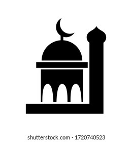 mosque icon or logo isolated sign symbol vector illustration - high quality black style vector icons
