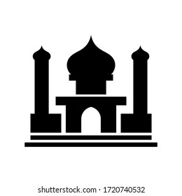 mosque icon or logo isolated sign symbol vector illustration - high quality black style vector icons
