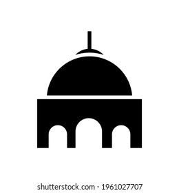 mosque icon or logo isolated sign symbol vector illustration - high quality black style vector icons
