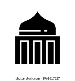 mosque icon or logo isolated sign symbol vector illustration - high quality black style vector icons
