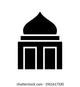 mosque icon or logo isolated sign symbol vector illustration - high quality black style vector icons
