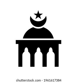 mosque icon or logo isolated sign symbol vector illustration - high quality black style vector icons
