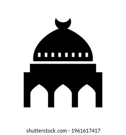 mosque icon or logo isolated sign symbol vector illustration - high quality black style vector icons
