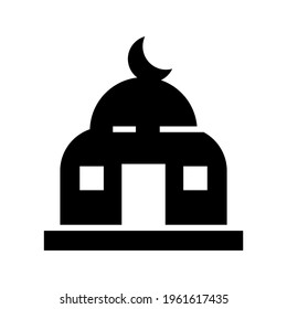mosque icon or logo isolated sign symbol vector illustration - high quality black style vector icons
