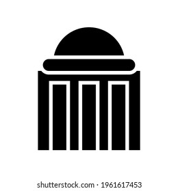 icono de mezquita o logotipo símbolo de signo aislado ilustración vectorial - iconos vectoriales de estilo negro de alta calidad

