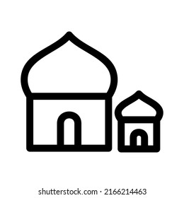 mosque icon or logo isolated sign symbol vector illustration - high quality black style vector icons
