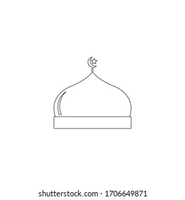 Vector de material del logotipo del icono de la mezquita