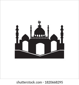 Mosque icon logo, vector design illustration 