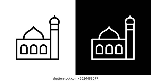 Ícone de mesquita. Vetor de tipo de logotipo definido