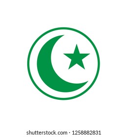 Mosque Icon. Muslim Worship Place. Masjid, Prayer Room Symbol for Info Graphics, Design Elements, Websites, Presentation and Application - Vector.
