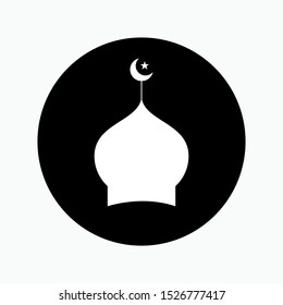 Mosque Icon. Muslim Worship Place Symbol for Design, Presentation, Website or Apps Elements - Vector.