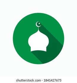 Mosque Icon. Muslim Worship Place, Prayer Room Symbol. - Vector, Sign for Design, Presentation, Website or Apps Elements.