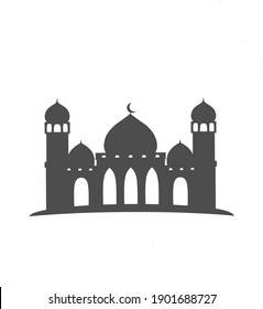 Icono de mezquita. Nuance islámico, ramadán, religioso. Ilustración vectorial.