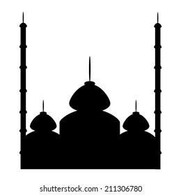 Mosque icon on white background. Vector illustration.