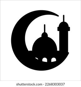 mosque icon on white background