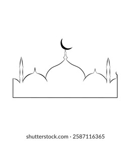 Mosque icon, place of worship for Muslims