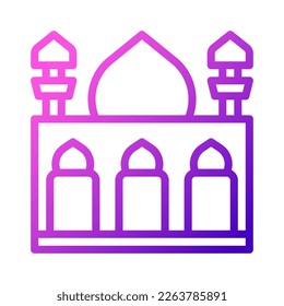 mosque icon purple pink style ramadan illustration vector element and symbol perfect. Icon sign from modern collection for web.