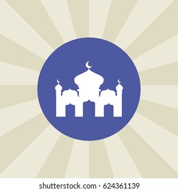 mosque icon. sign design. background