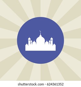 mosque icon. sign design. background