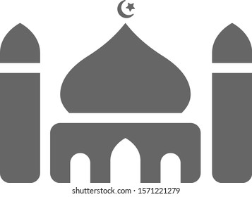 mosque icon or sign and mosque symbol vector